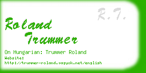 roland trummer business card